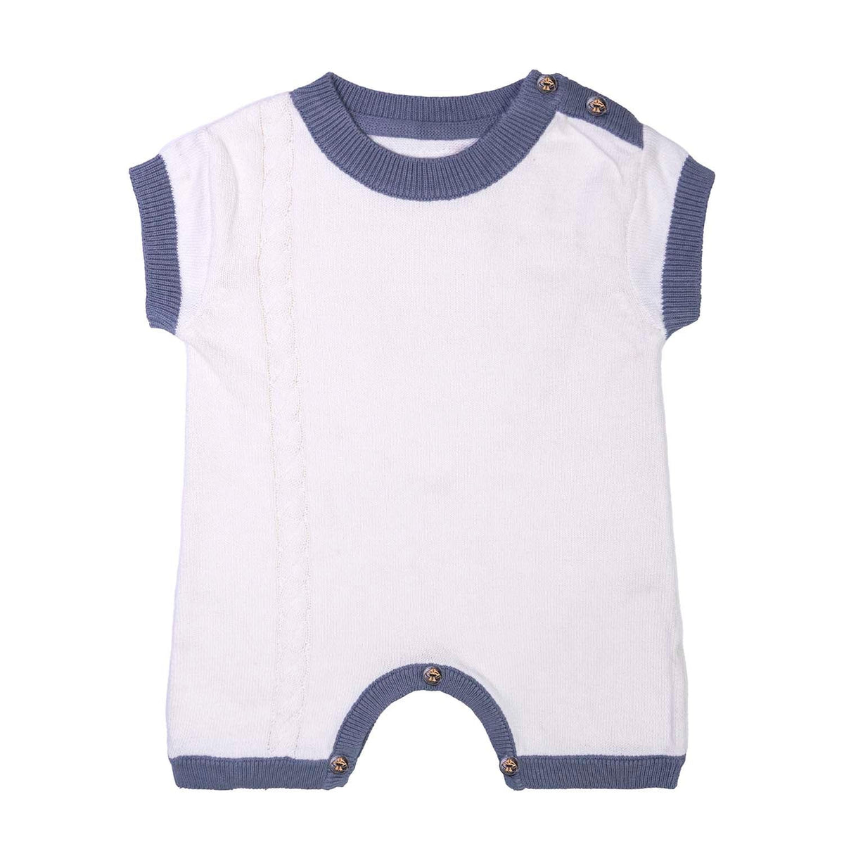 Organic Cotton Knitted Newborn Summer Romper - Baby Organic