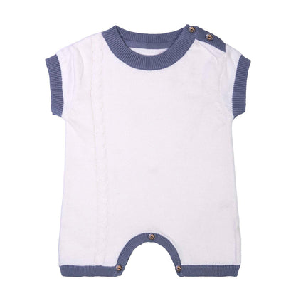 Organic Cotton Knitted Newborn Summer Romper - Baby Organic