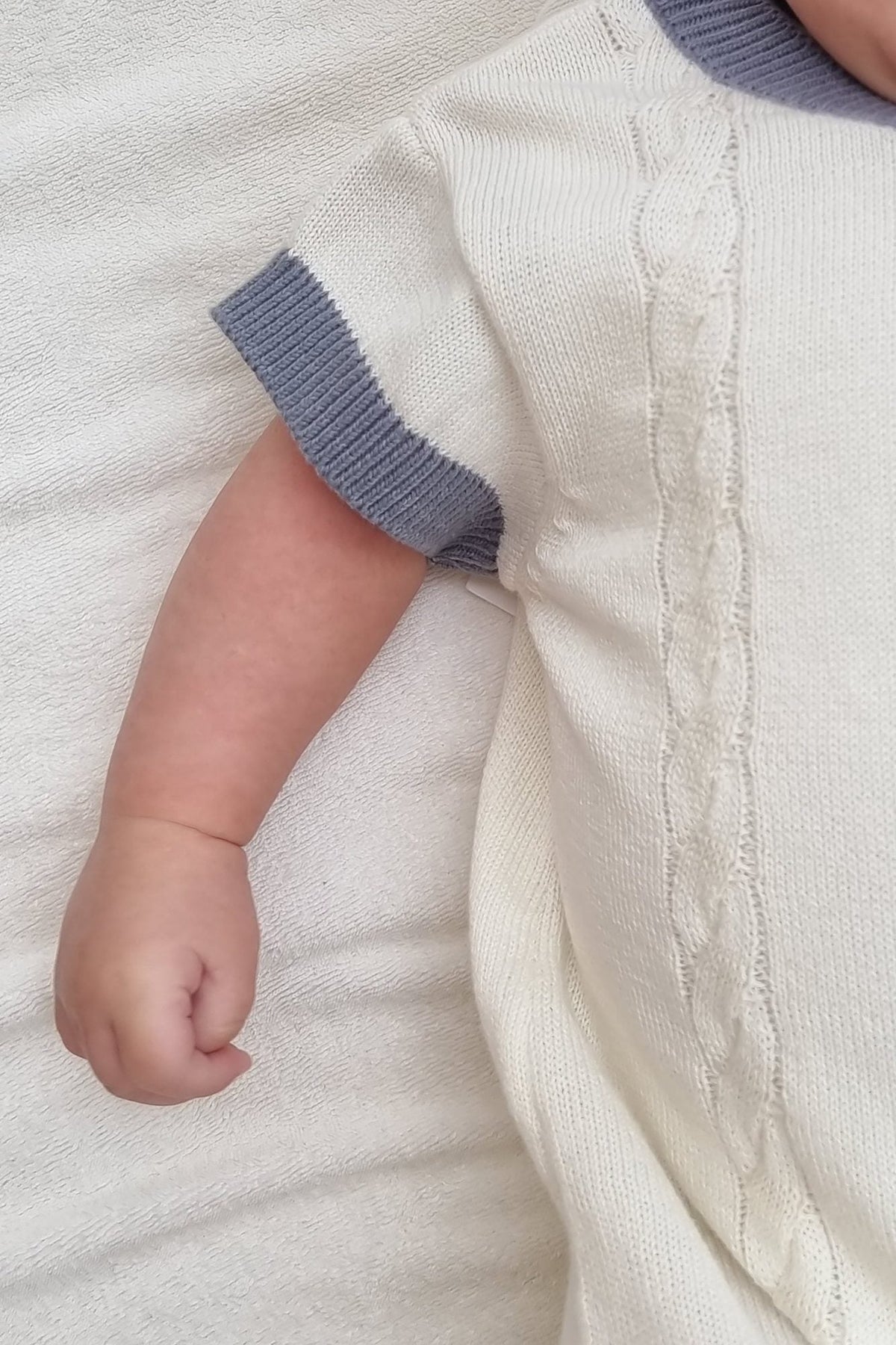 Organic Cotton Knitted Newborn Summer Romper - Baby Organic