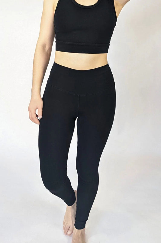 Organic Cotton Leggings 28 Inch made from soft breathable organic cotton for everyday comfort