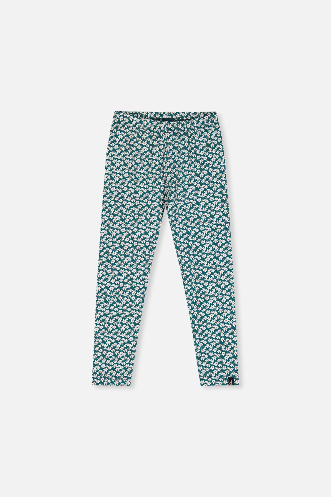 Organic Cotton Leggings Green Daisy Print - Baby Organic