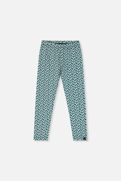 Organic Cotton Leggings Green Daisy Print - Baby Organic