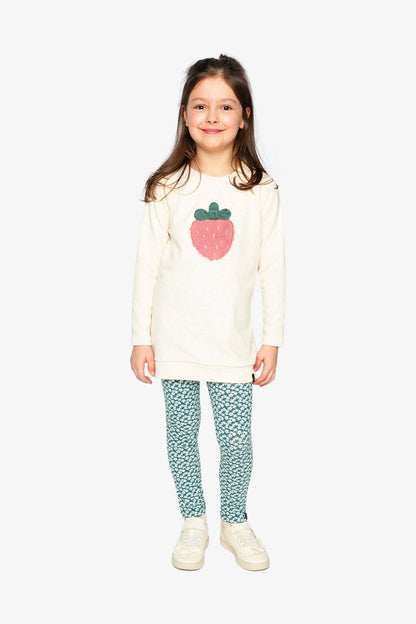 Organic Cotton Leggings Green Daisy Print - Baby Organic