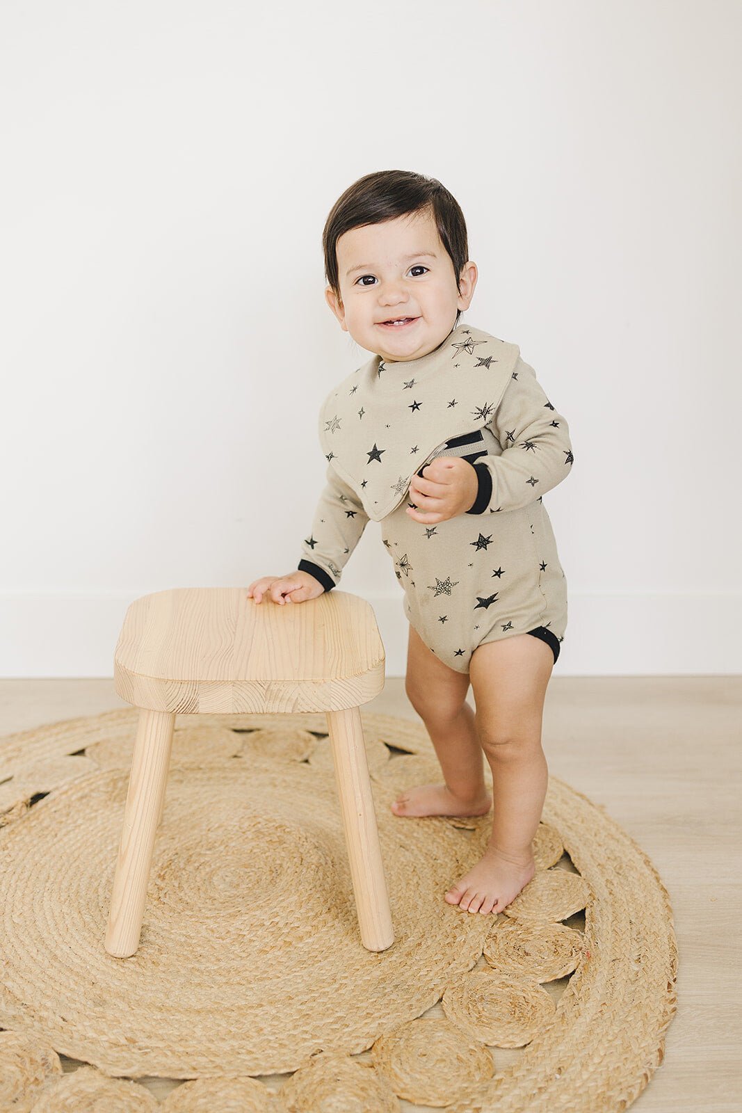 Organic Cotton Long Sleeve Bodysuit - Cosmic Star - Baby Organic