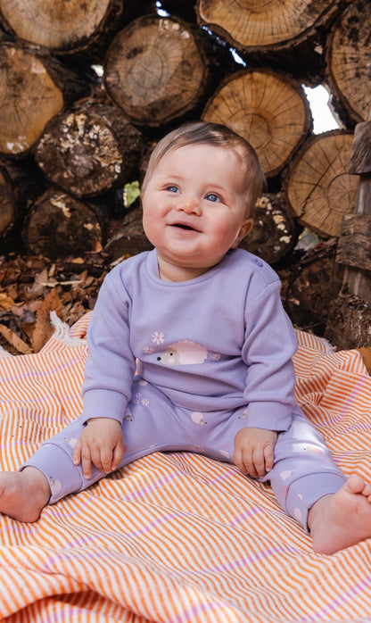 Organic Cotton Pants And Top Set Violet - Baby Organic