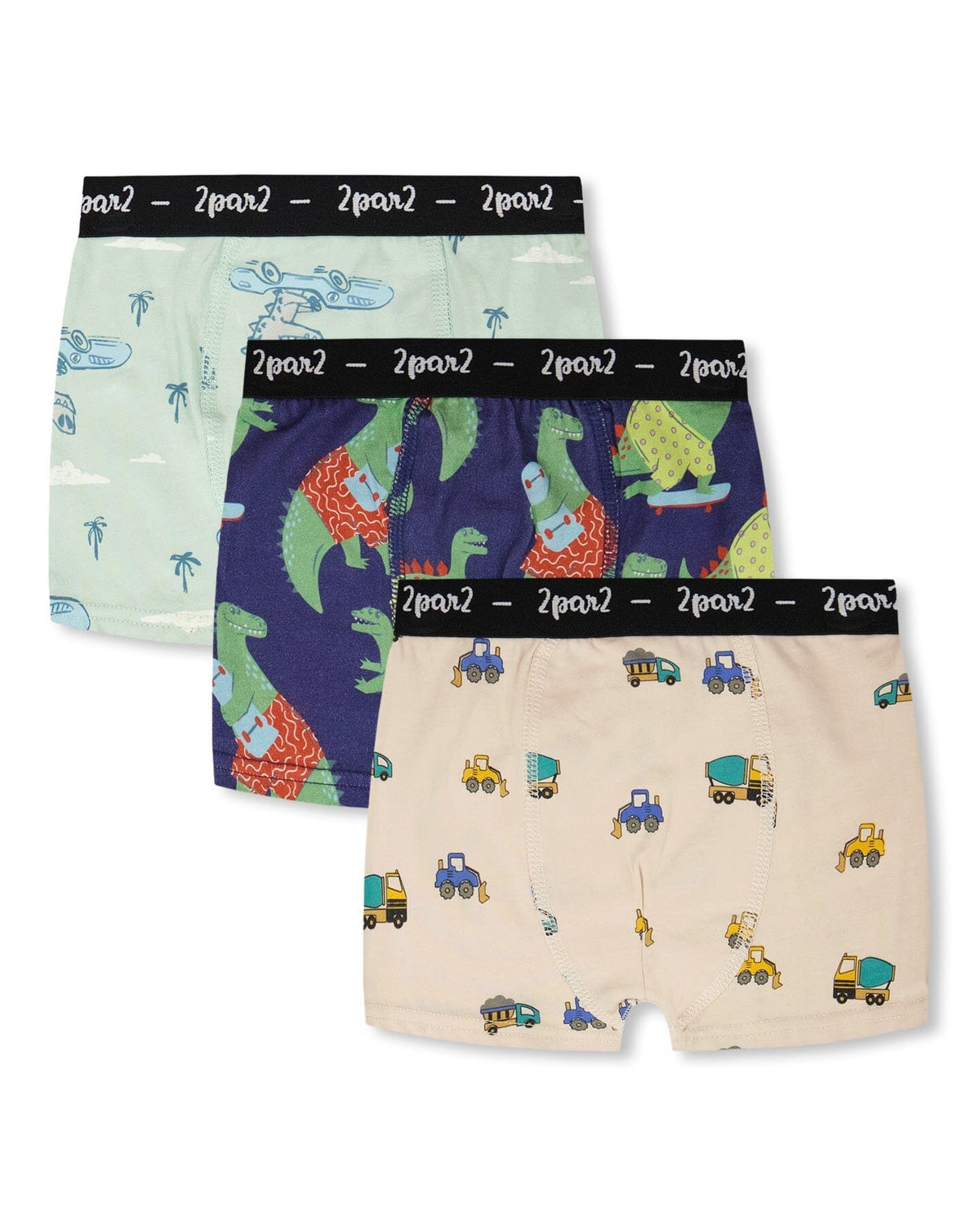 Organic Cotton Printed Adventure Boxers Pack Of 3 - Baby Organic