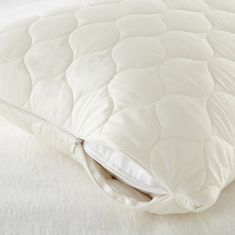 Cotton Pillow Protectors soft quilted protective bedding with hidden zipper