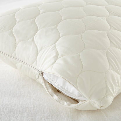 Cotton Pillow Protectors soft quilted protective bedding with hidden zipper