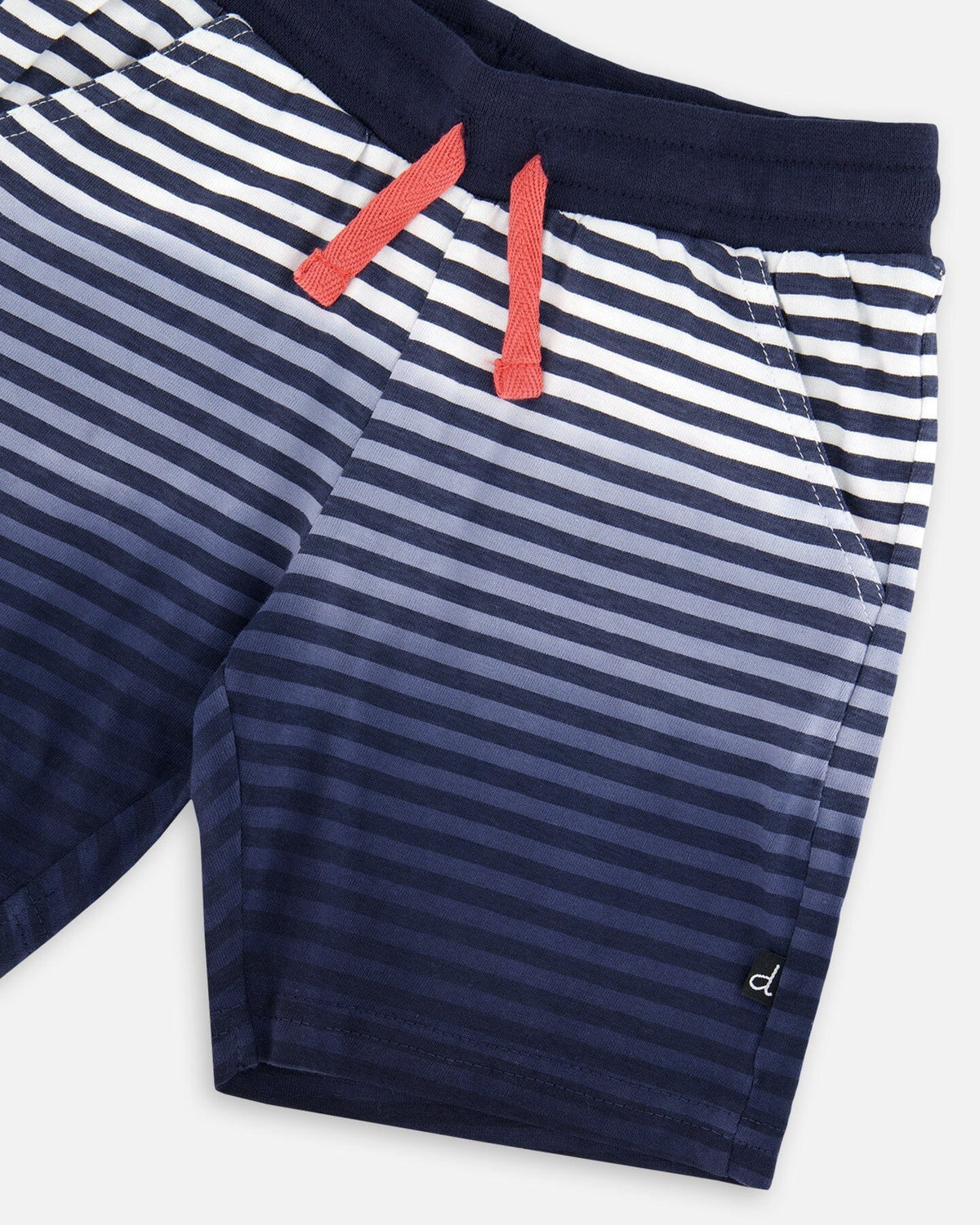 Organic Cotton Shorts Blue Gradient Stripes - Baby Organic
