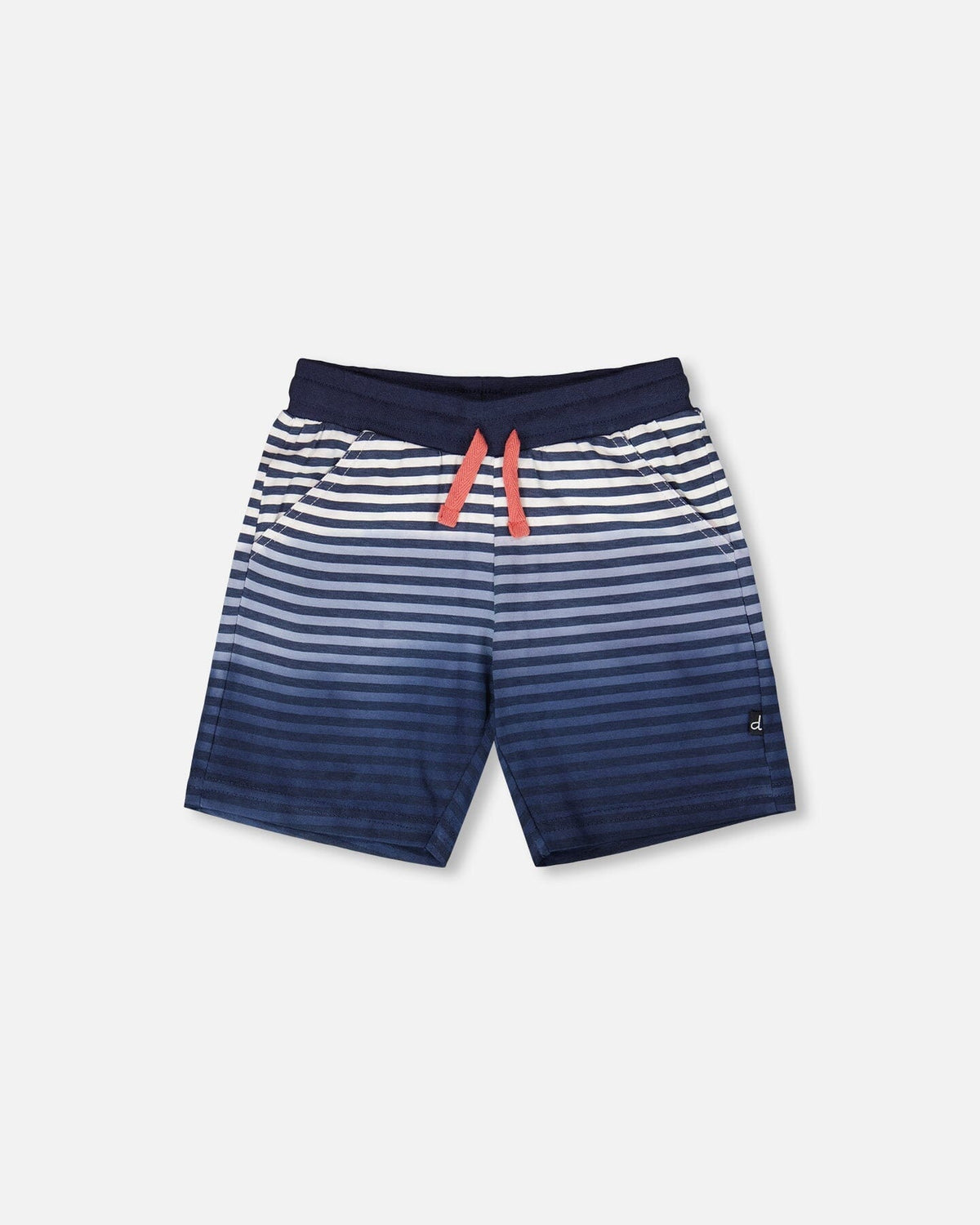 Organic Cotton Shorts Blue Gradient Stripes - Baby Organic
