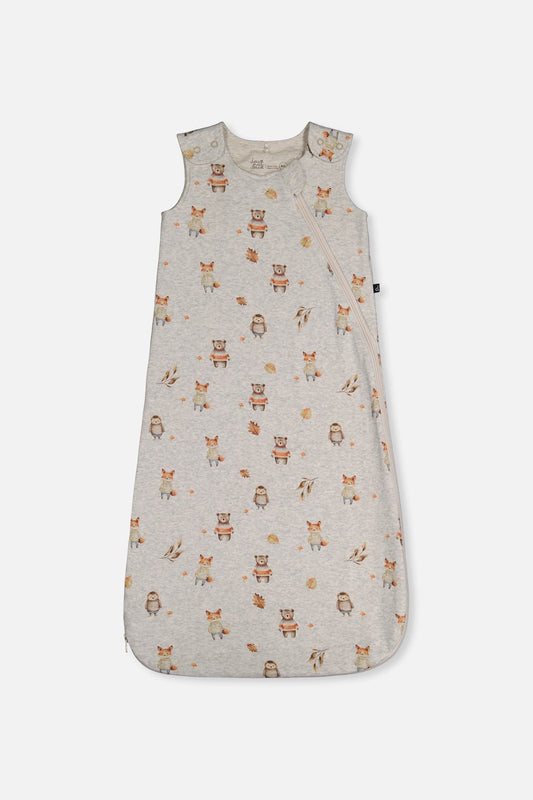 Organic Cotton Sleep Sack Beige Animal Print - Baby Organic