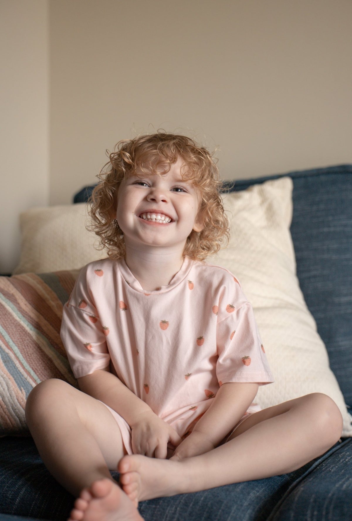 Organic Cotton Strawberry Print Shorts Set - Baby Organic