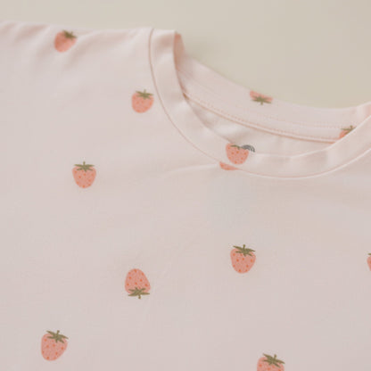 Organic Cotton Strawberry Print Shorts Set - Baby Organic