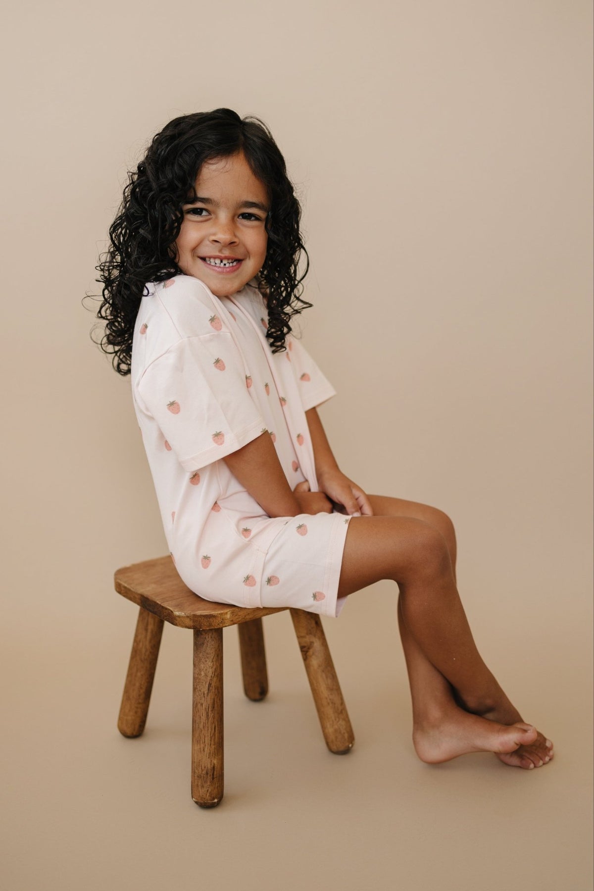 Organic Cotton Strawberry Print Shorts Set - Baby Organic