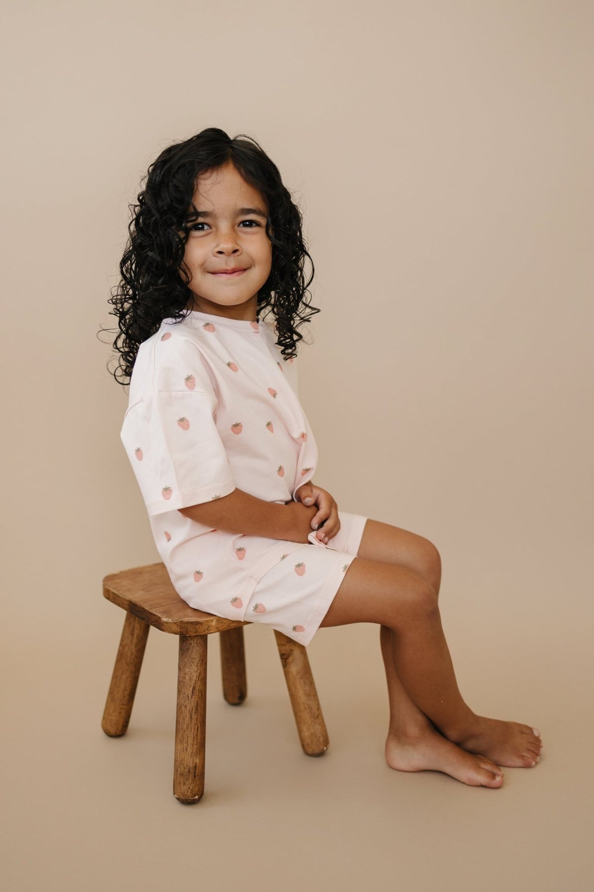 Organic Cotton Strawberry Print Shorts Set - Baby Organic