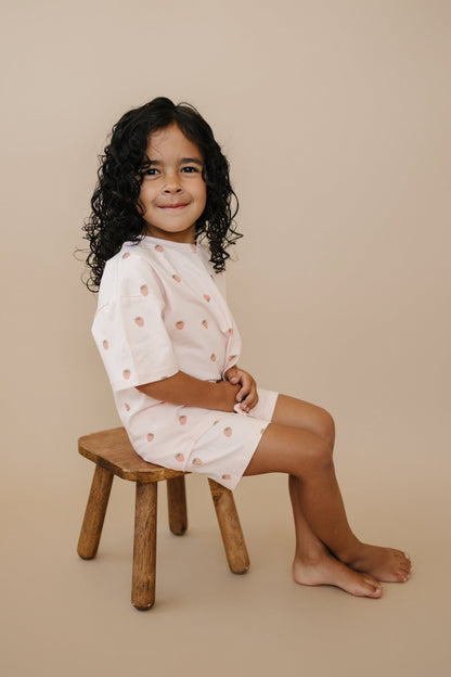 Organic Cotton Strawberry Print Shorts Set - Baby Organic