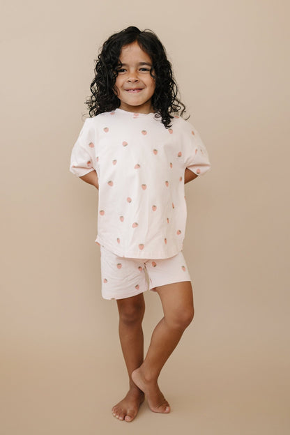 Organic Cotton Strawberry Print Shorts Set - Baby Organic