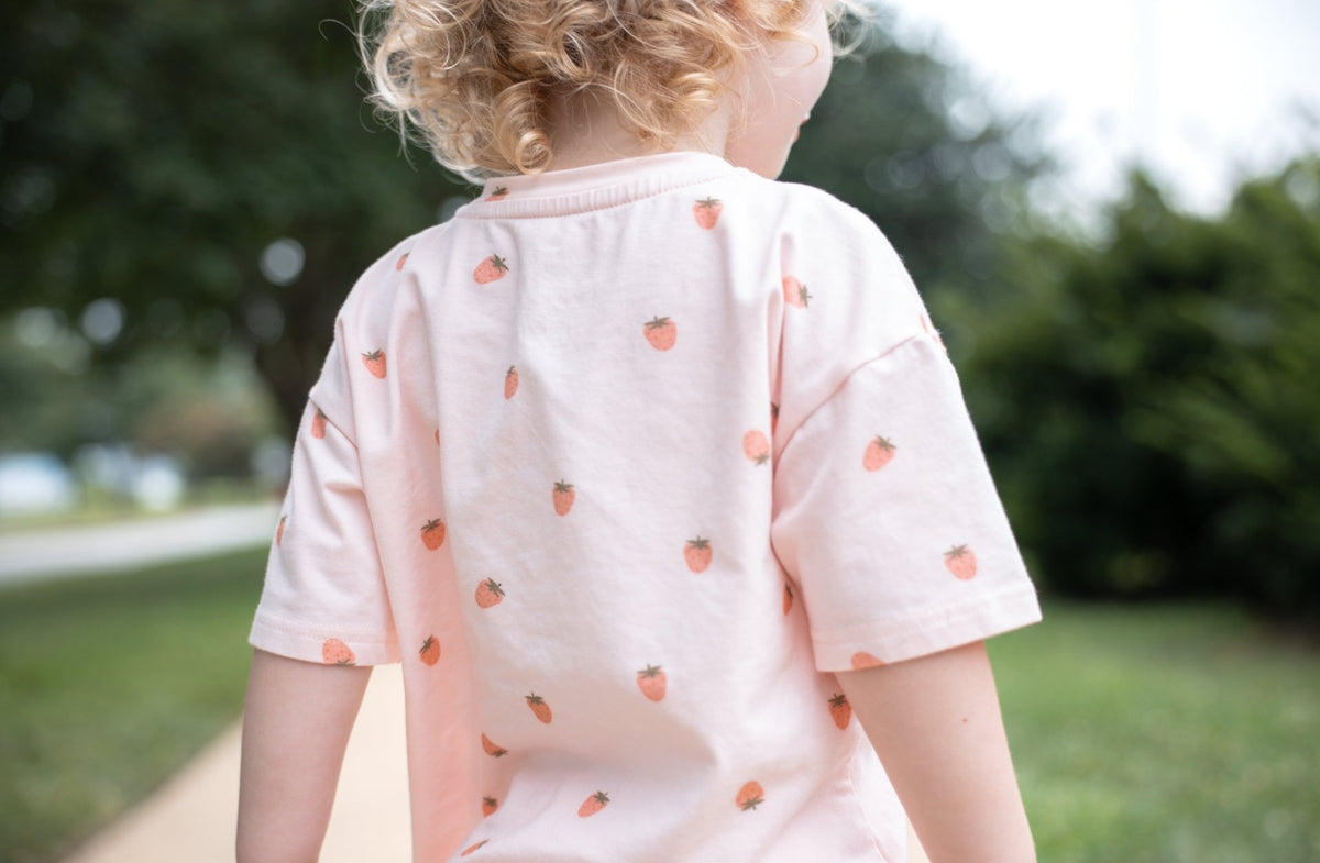 Organic Cotton Strawberry Print Shorts Set - Baby Organic