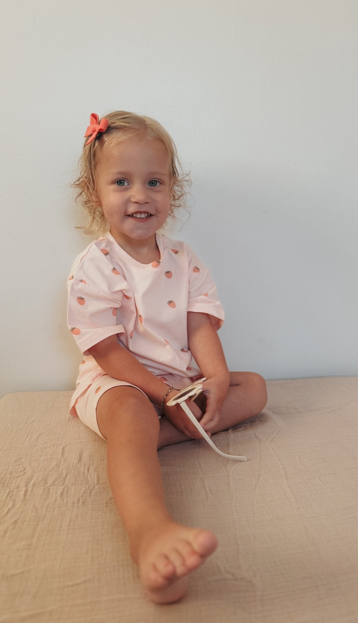 Organic Cotton Strawberry Print Shorts Set - Baby Organic