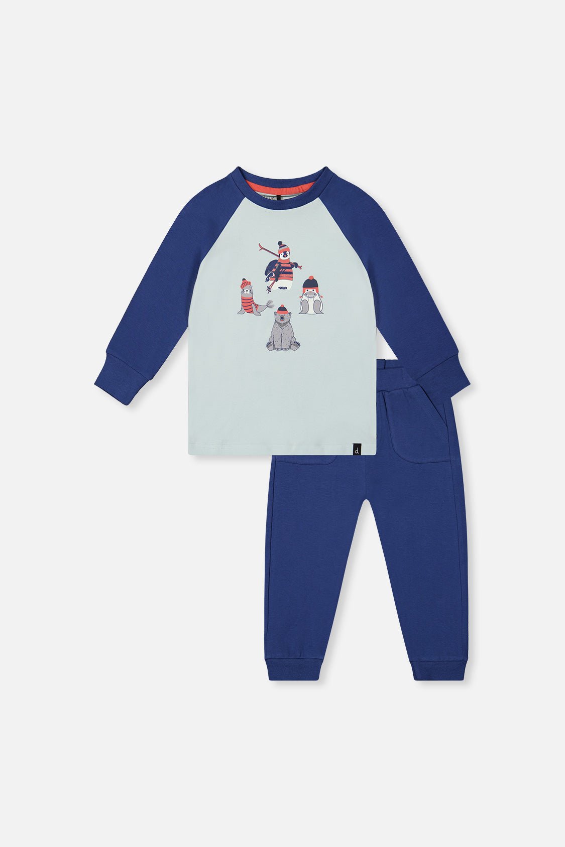 Organic Cotton T-Shirt & Pant Set Very Pale Turquoise - Baby Organic