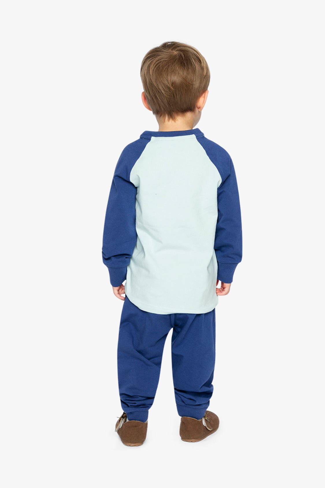Organic Cotton T-Shirt & Pant Set Very Pale Turquoise - Baby Organic