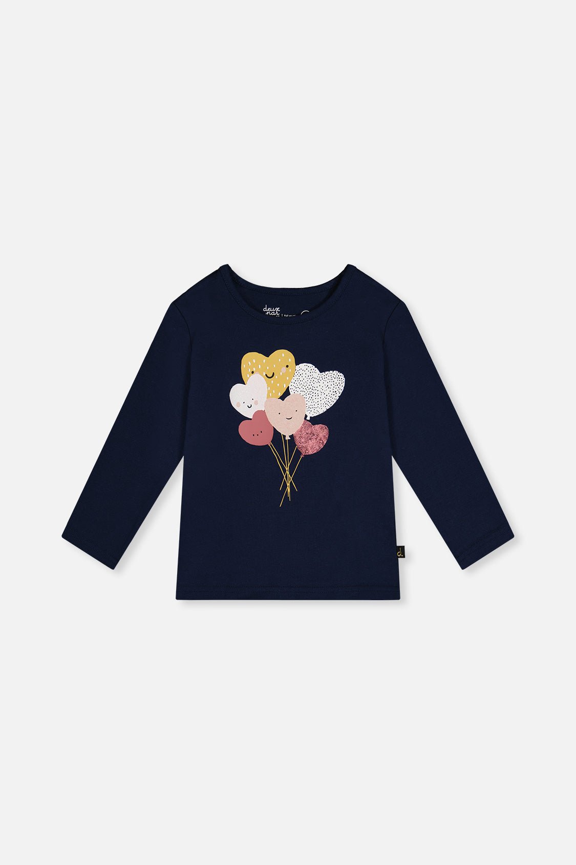 Organic Cotton T-Shirt Royal Blue And Pink - Baby Organic