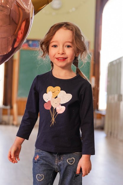 Organic Cotton T-Shirt Royal Blue And Pink - Baby Organic