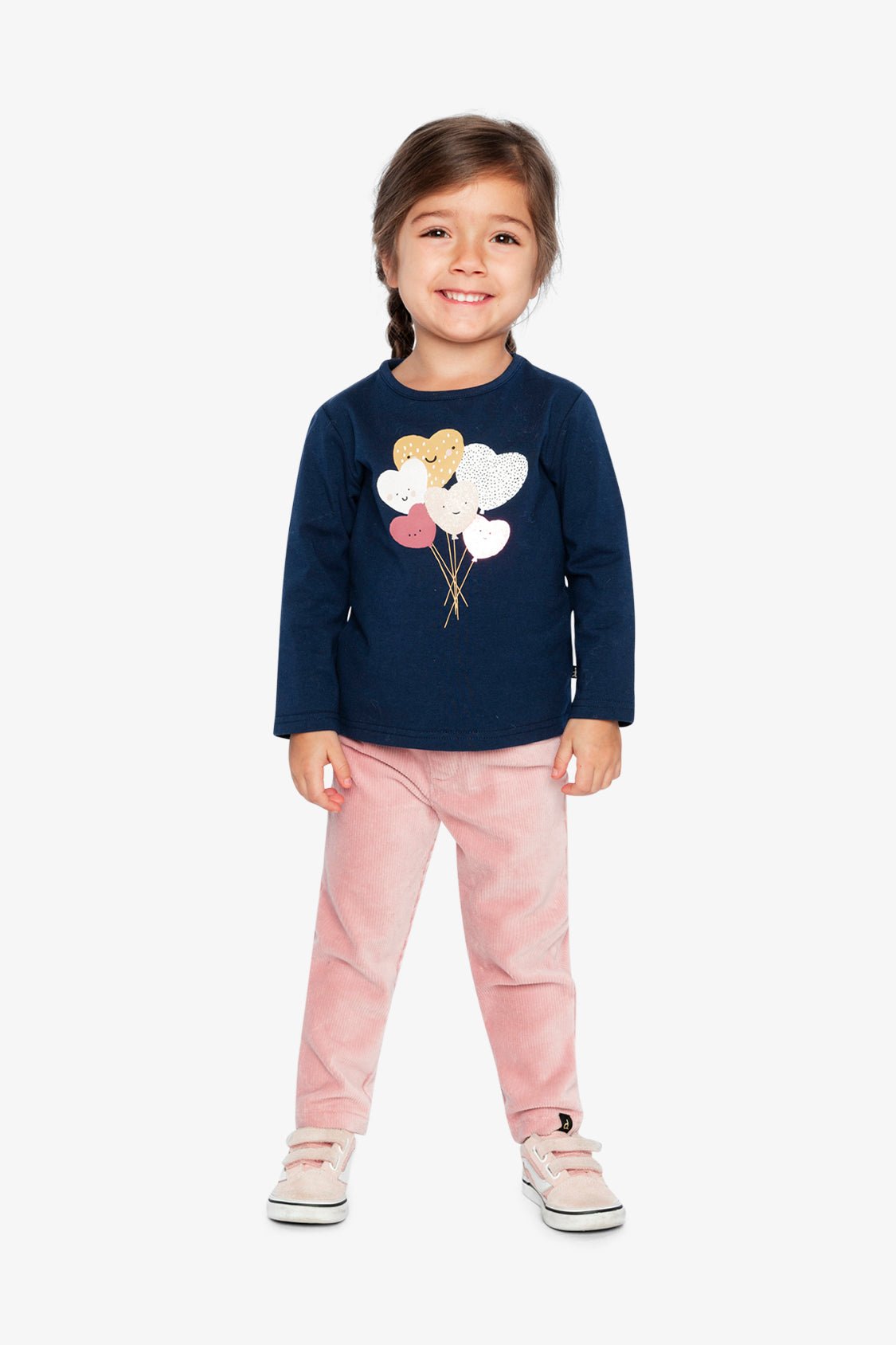 Organic Cotton T-Shirt Royal Blue And Pink - Baby Organic
