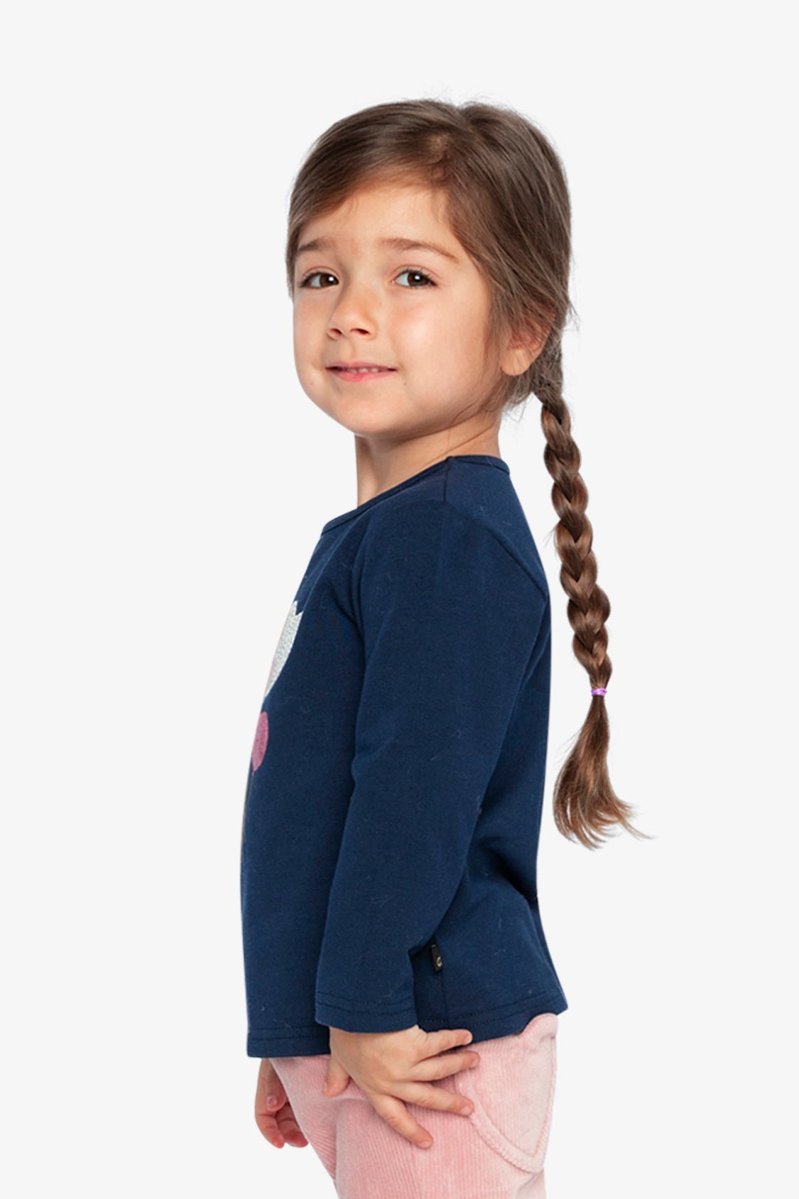 Organic Cotton T-Shirt Royal Blue And Pink - Baby Organic