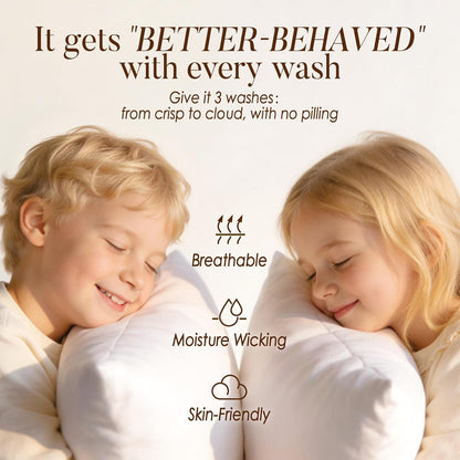 Organic Cotton Toddler Pillowcase 2 Pack, 14 X 20 Travel Pillow Case Cover for Babies, Kids, Boys and Girls, Soft and Breathable Small Pillow Cases with Envelope Closure, Ivory - Baby Organic