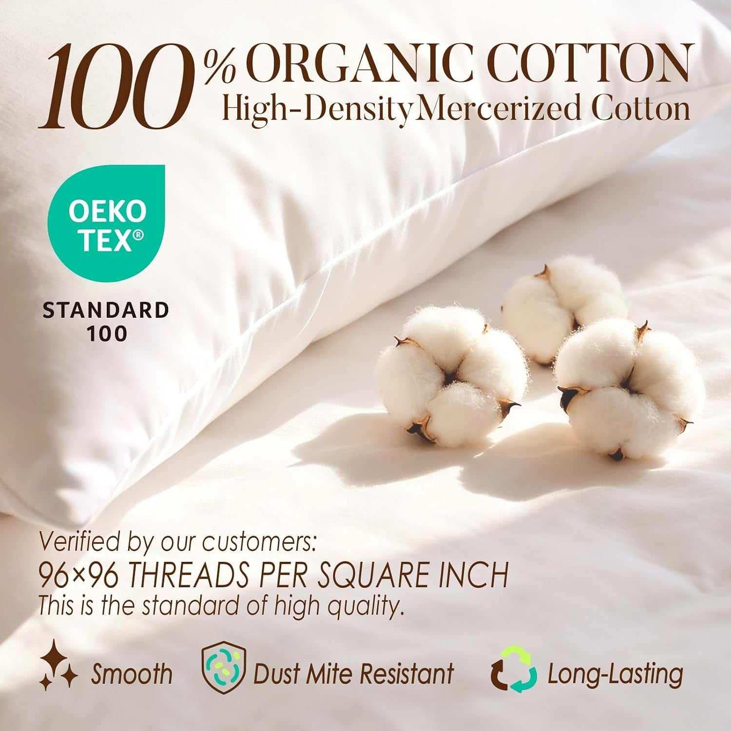 Organic Cotton Toddler Pillowcase 2 Pack, 14 X 20 Travel Pillow Case Cover for Babies, Kids, Boys and Girls, Soft and Breathable Small Pillow Cases with Envelope Closure, Ivory - Baby Organic