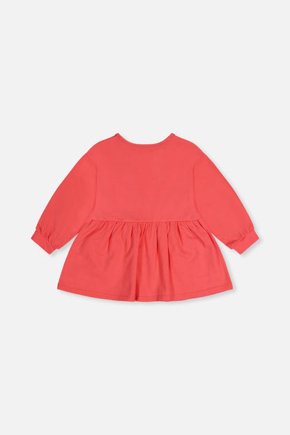 Organic Cotton Tunic Coral Pink - Baby Organic