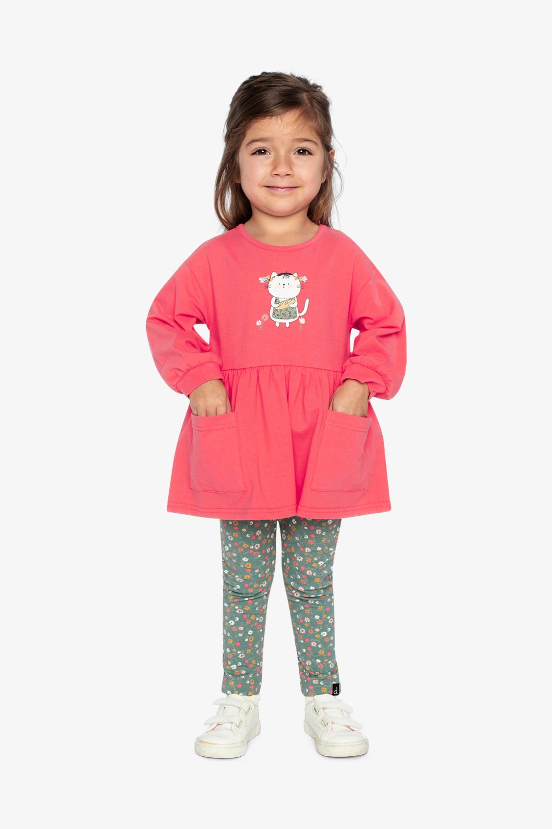 Organic Cotton Tunic Coral Pink - Baby Organic