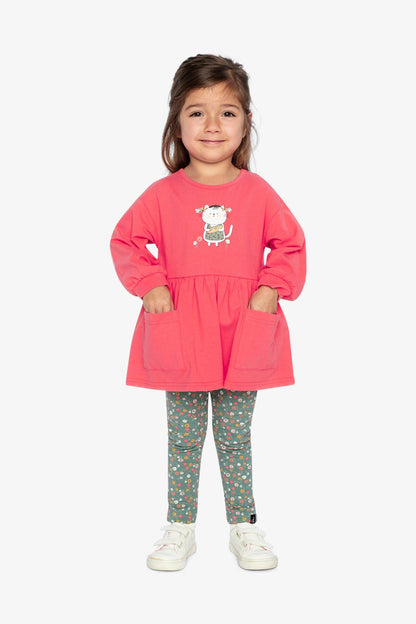 Organic Cotton Tunic Coral Pink - Baby Organic
