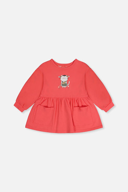 Organic Cotton Tunic Coral Pink - Baby Organic