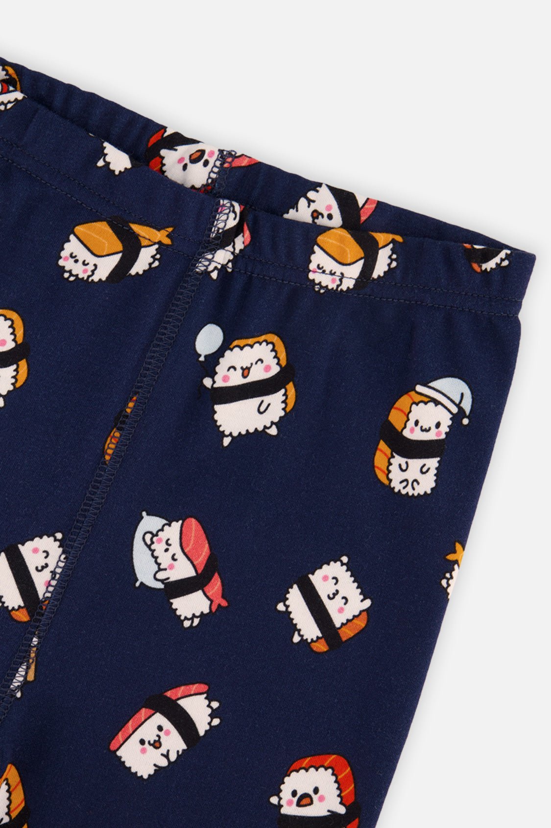 Organic Cotton Two Piece Pajama Set Blue Sushi Print - Baby Organic