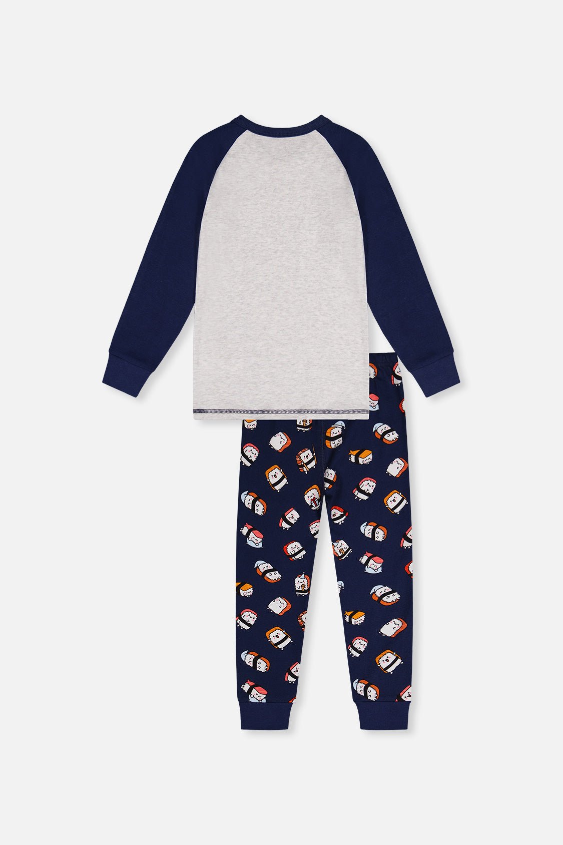 Organic Cotton Two Piece Pajama Set Blue Sushi Print - Baby Organic