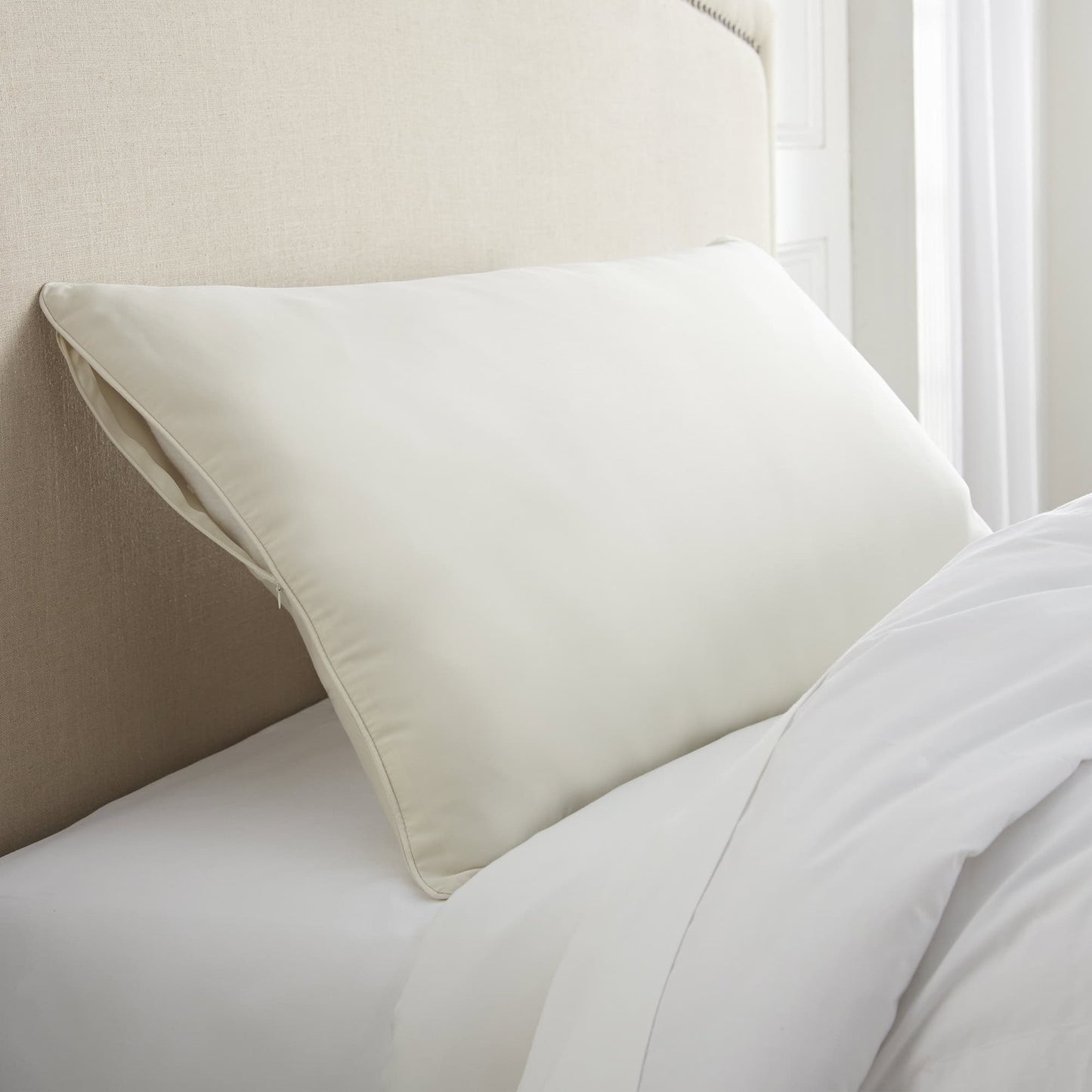 Waterproof Pillow Protectors with PU membrane soft protective pillow covers