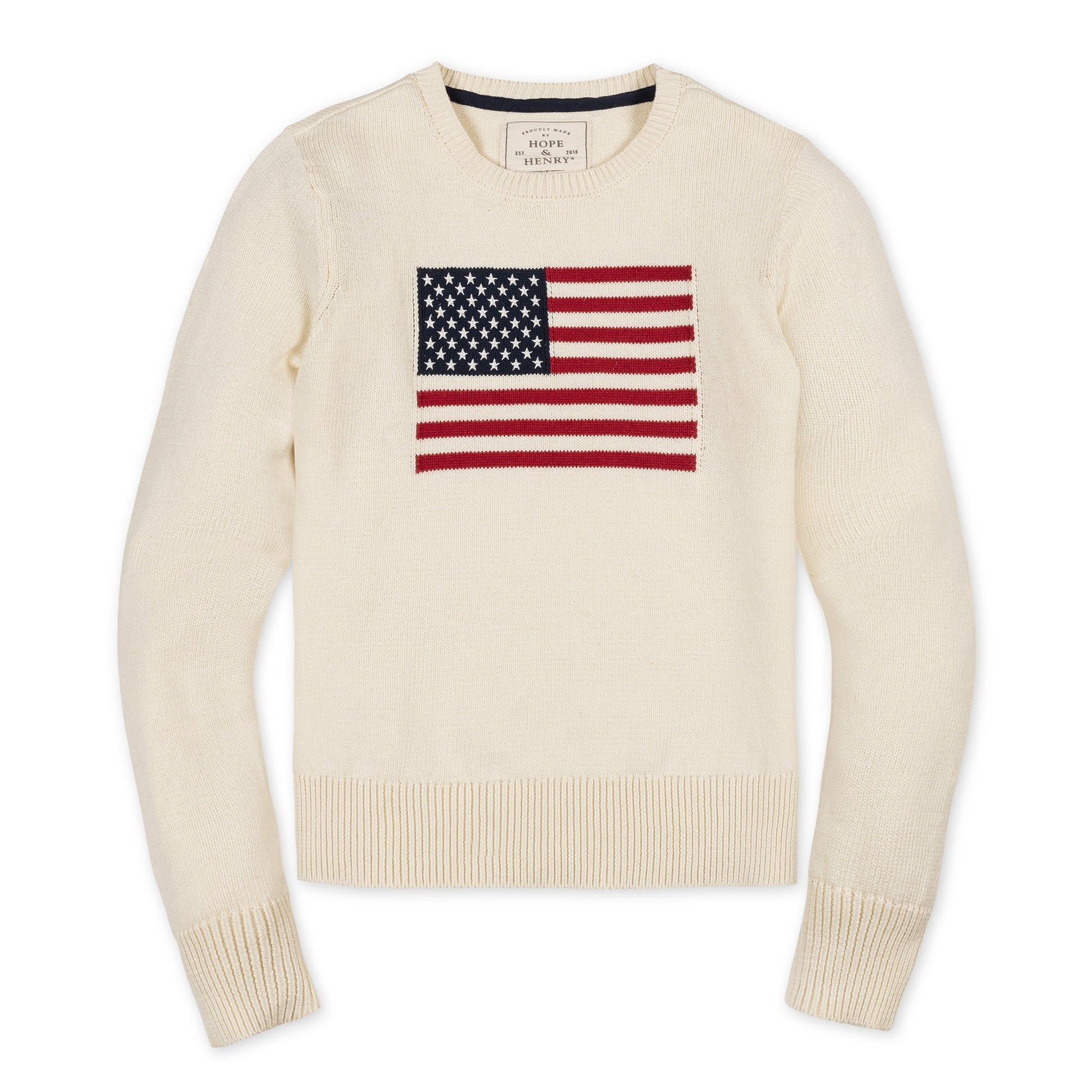 Organic Crew Neck Flag Sweater - Baby Organic