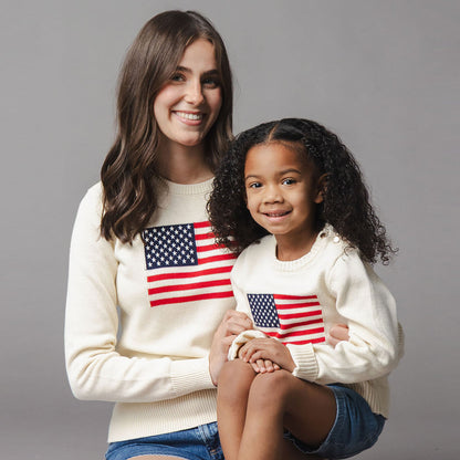 Organic Crew Neck Flag Sweater - Baby Organic