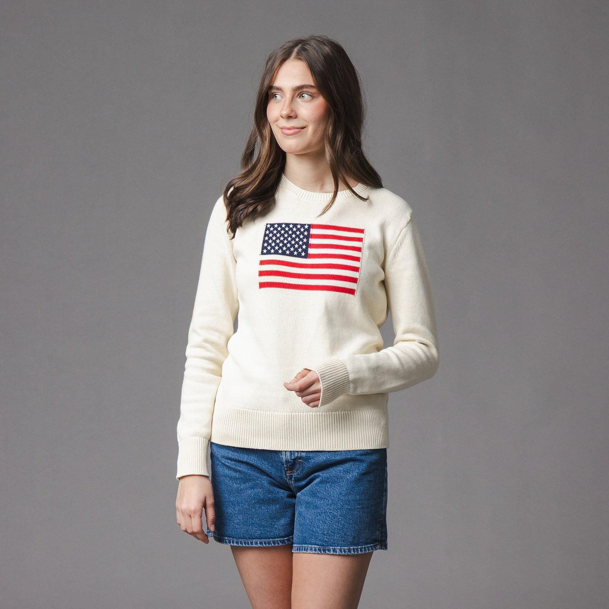 Organic Crew Neck Flag Sweater - Baby Organic