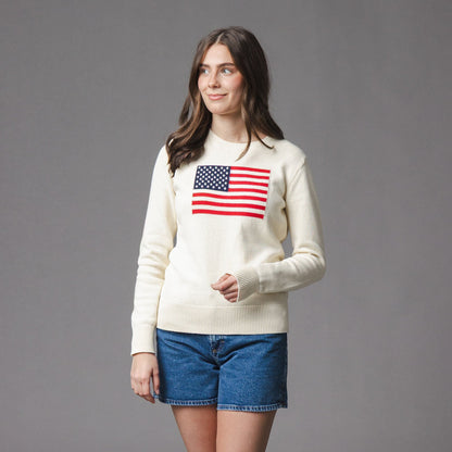 Organic Crew Neck Flag Sweater - Baby Organic