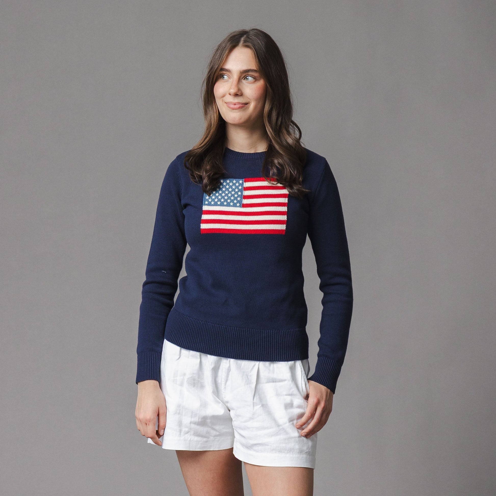 Organic Crew Neck Flag Sweater - Baby Organic