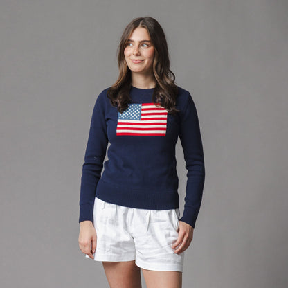 Organic Crew Neck Flag Sweater - Baby Organic