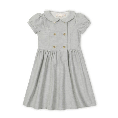 Organic Double Breasted Flannel Dress soft organic cotton flannel dress