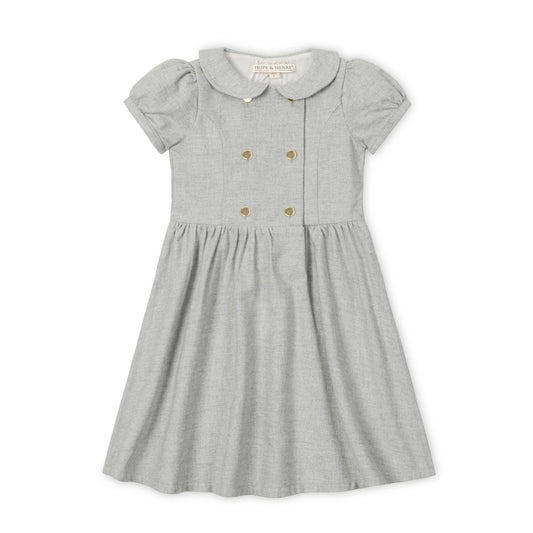 Organic Double Breasted Flannel Dress soft organic cotton flannel dress