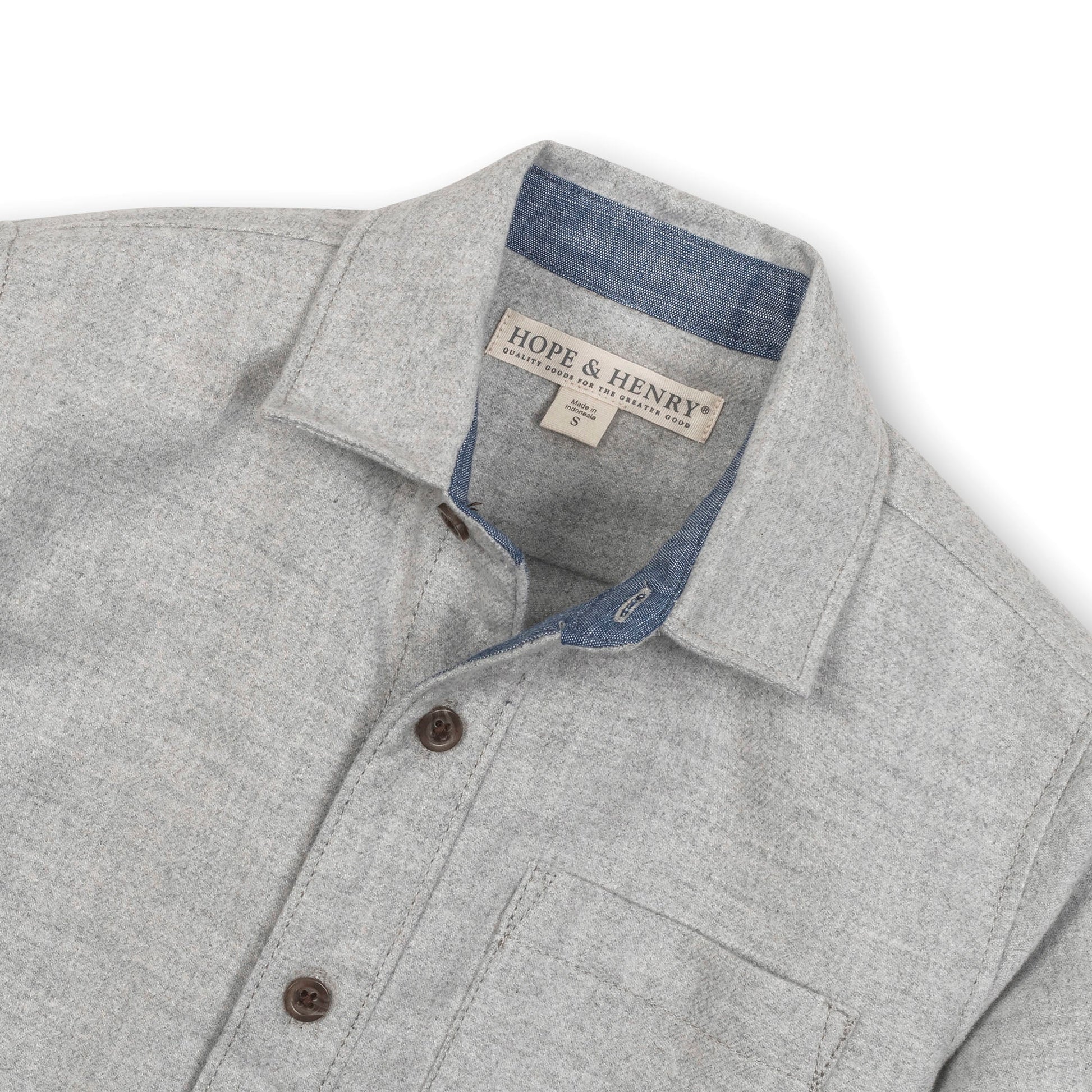 Organic Flannel Shirt with Elbow Patches - Baby Organic