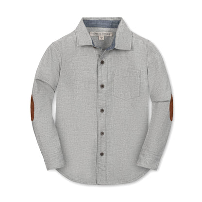 Organic Flannel Shirt with Elbow Patches - Baby Organic