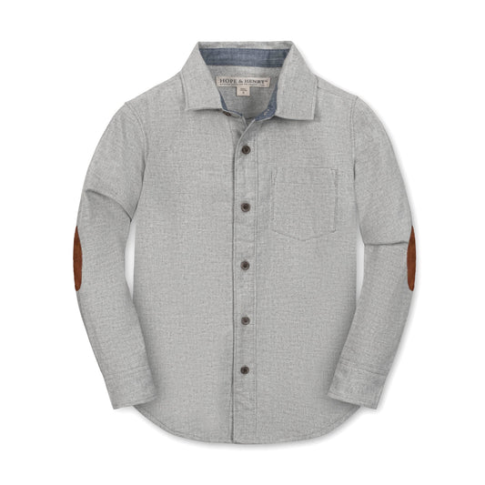 Organic Flannel Shirt with Elbow Patches - Baby Organic
