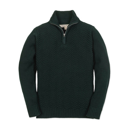 Organic Half Zip Cable Sweater soft organic cotton cable knit pullover